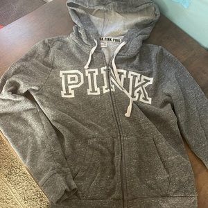 Grey zip up hoodie